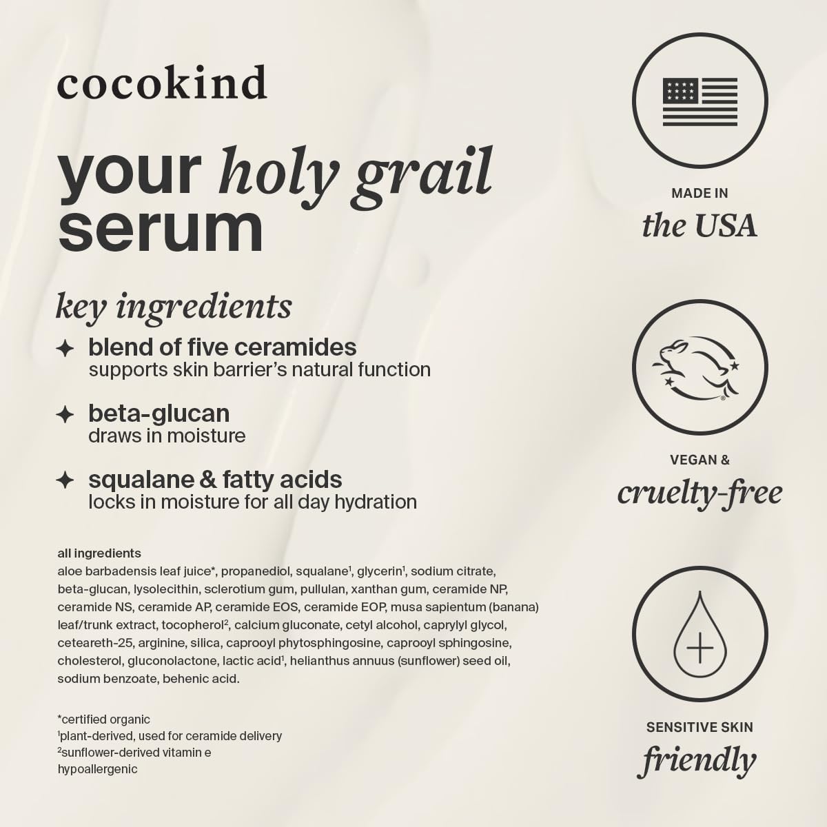 Fragrance-Free Vegan Ceramide Barrier Serum – Cocokind