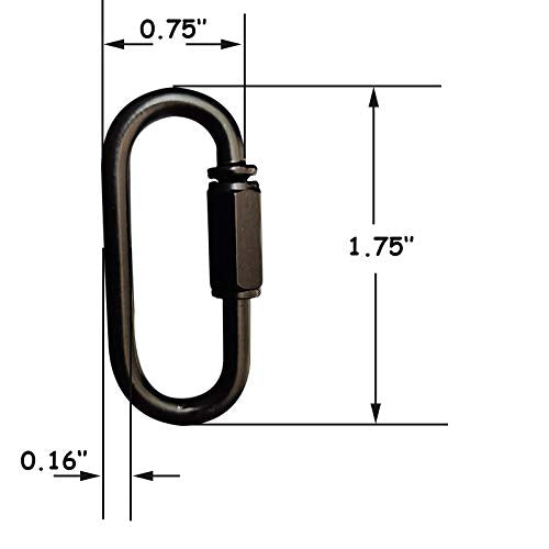 CUFEAL Heavy Duty Quick Links: M4 Chain Locking 10-Pack