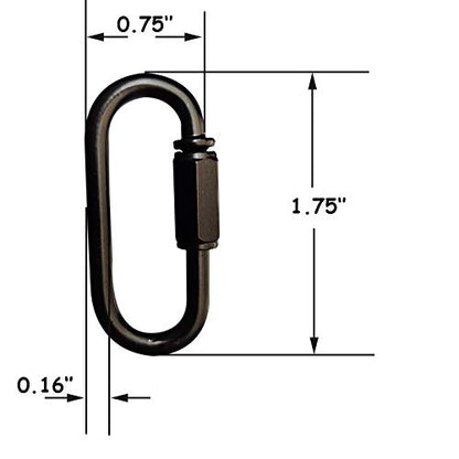 CUFEAL Heavy Duty Quick Links: M4 Chain Locking 10-Pack