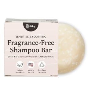 Fragrance-Free Unscented Shampoo Bar for Sensitive Scalp, Vegan – The Earthling Co.