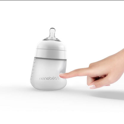 Nanobebe Flexy 9oz Silicone Baby Bottles with Anti-Colic Venting (3-Pack)