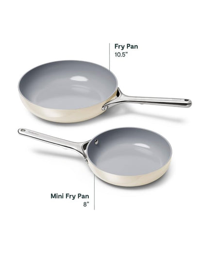 PFAS-Free Ceramic Nonstick Fry Pan Duo – Caraway