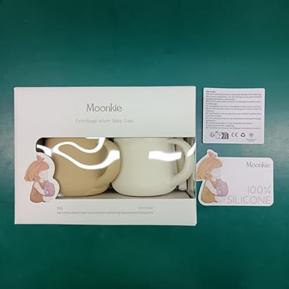 Moonkie 3-in-1 Food-Grade Silicone Training Cup (4 oz)