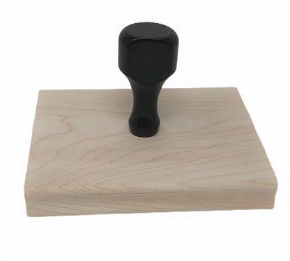 End Plastic Stamps: Custom Wood Rubber Stamp Maple Handle for Lifetime Use (Laser Engraved)