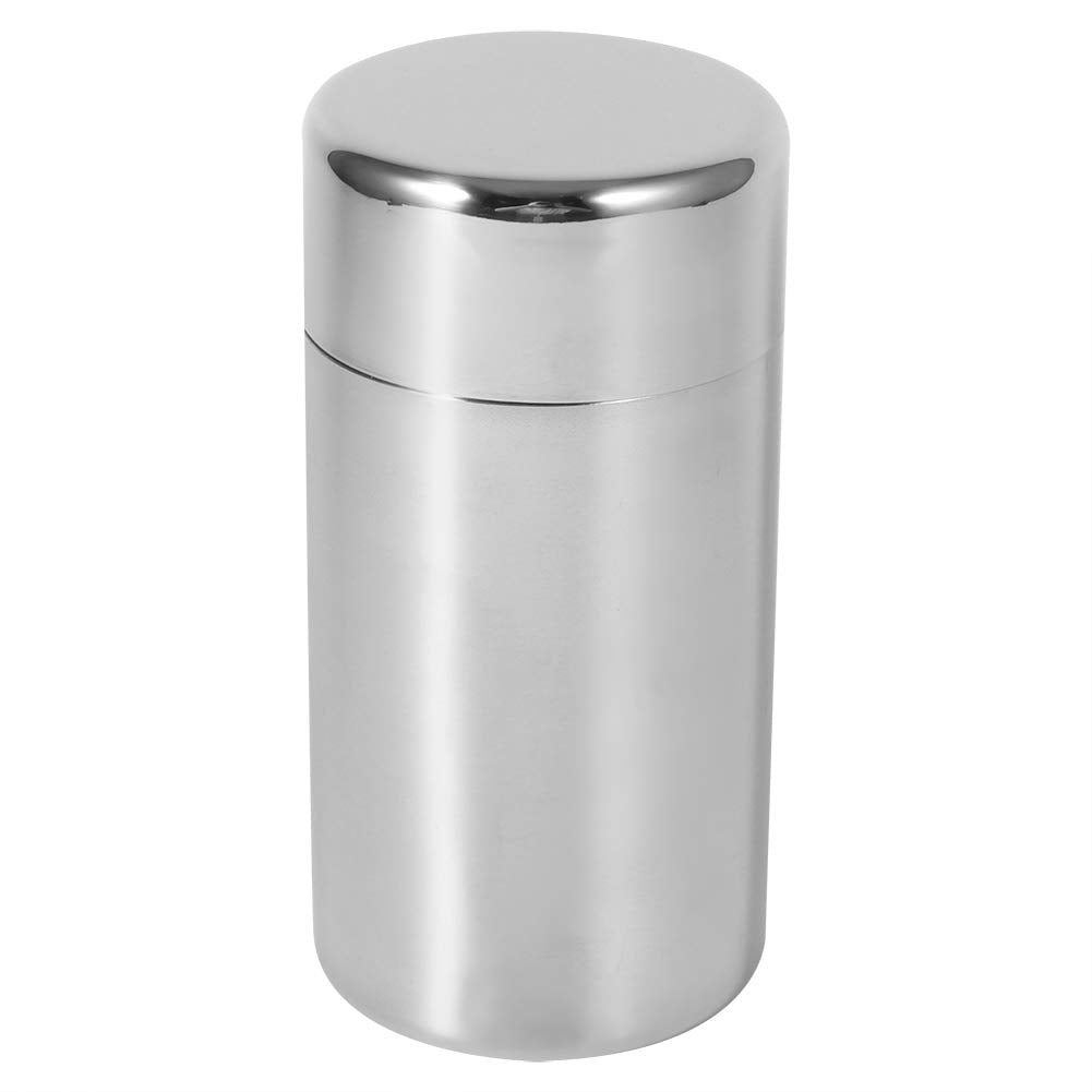 Aunmas stainless tea tin canister on a white background