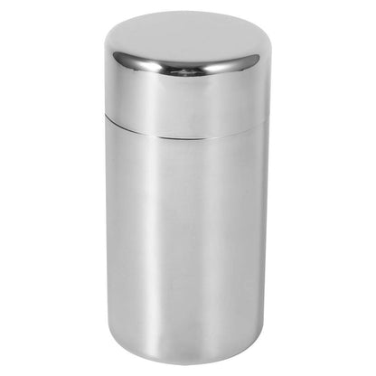 Aunmas stainless tea tin canister on a white background