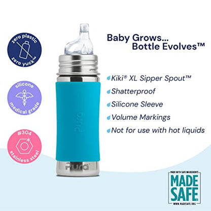 Pura Kiki 11oz MadeSafe Certified 100% Plastic-Free Sippy Cup