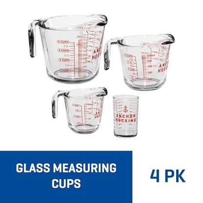 Anchor Hocking Glass Measuring Cup Set (2-Piece)