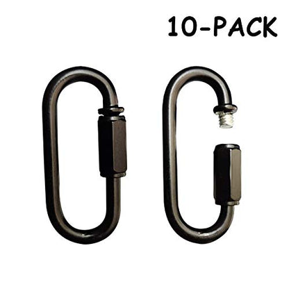 CUFEAL Heavy Duty Quick Links: M4 Chain Locking 10-Pack