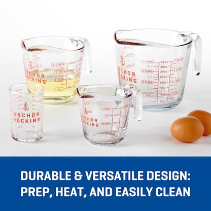 Anchor Hocking Glass Measuring Cup Set (2-Piece)