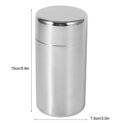 Plastic-Free Stainless Steel Tea Canister, Double Lid, 550 ml – AUNMAS