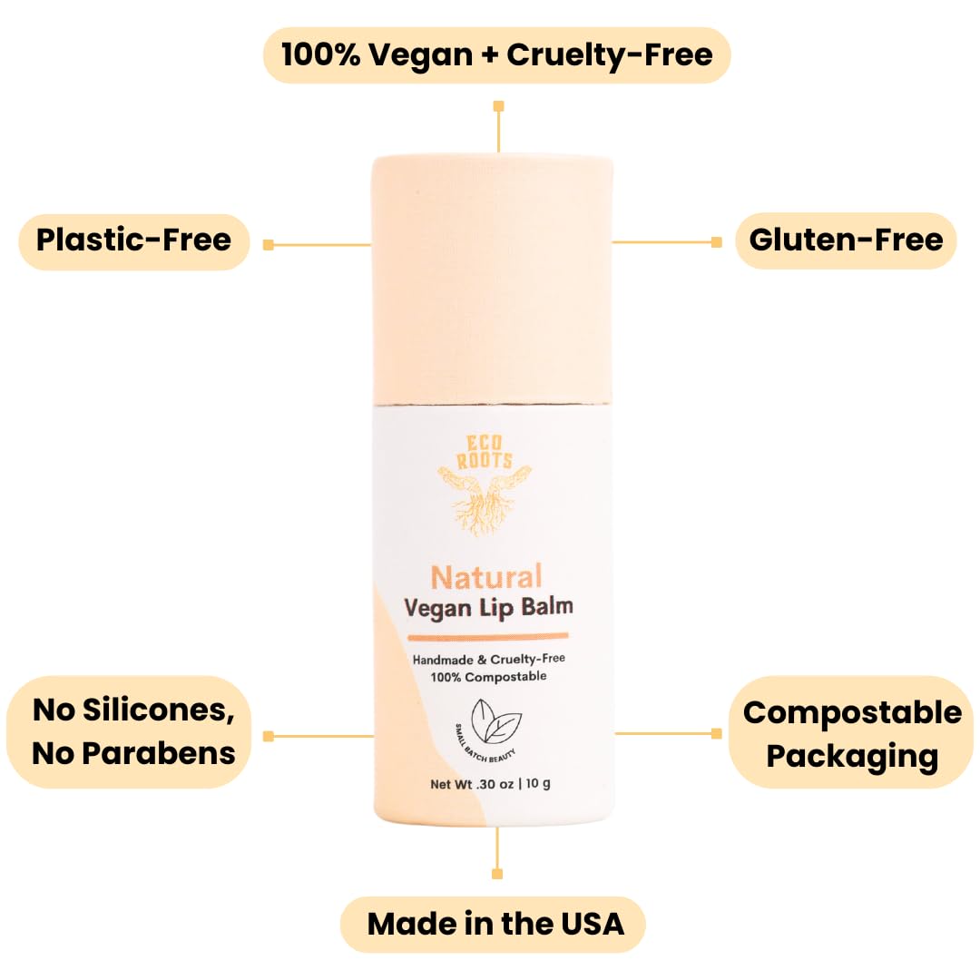 Organic Tinted Lip Balm 2-Pack: Coconut Oil & Plastic-Free Packaging