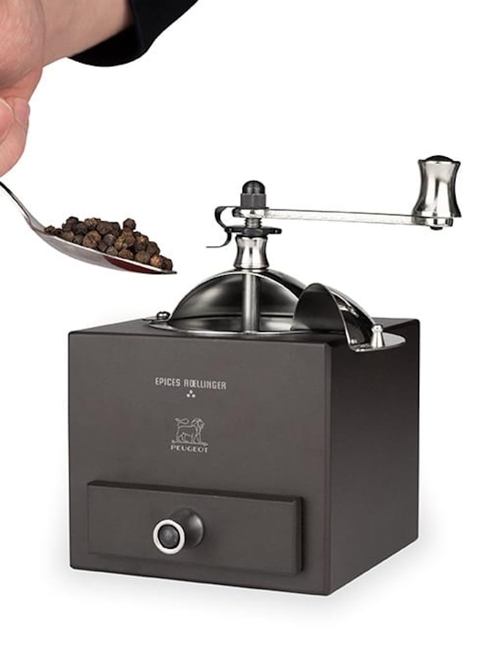 Plastic-Free Beechwood & Steel Pepper Mill, Lifetime Mechanism – Peugeot Olivier Roellinger