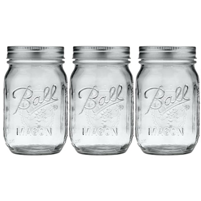 Quilted Glass Jelly Jars, 8 oz, BPA-Free, 12-Count - Ball