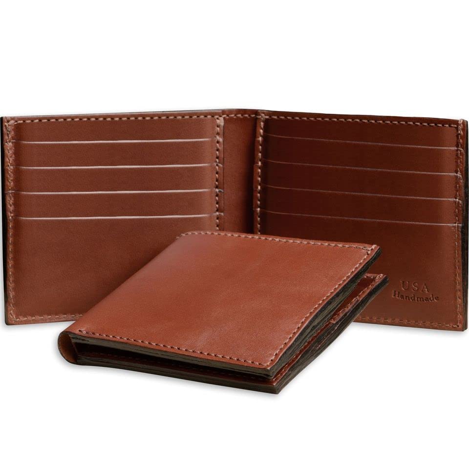 Brown leather wallet on a white background