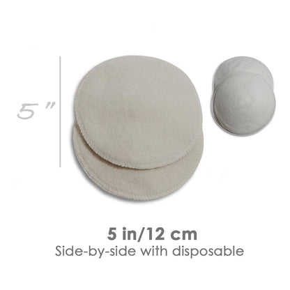 LANACare Soothingly Soft Organic Merino Wool Nursing Pads (5-Inch)