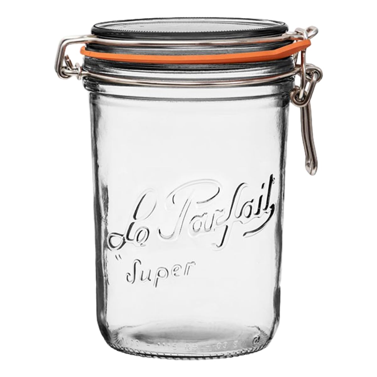 Le Parfait Super Terrine French Glass Jars (32oz Quart, Pack of 4)