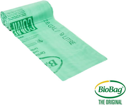 BioBag 2.6 Gallon Compostable Food Scrap Bags: BPI Certified