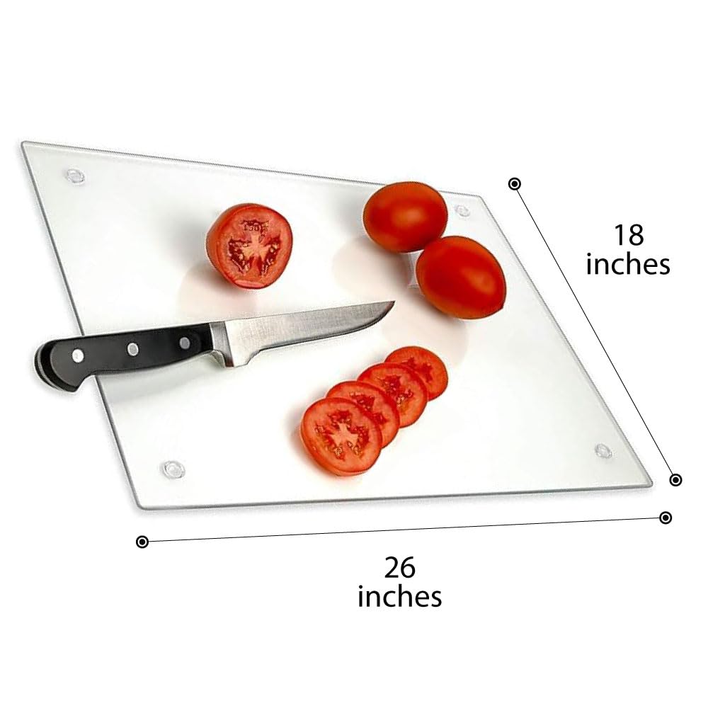 Non-Toxic Tempered Glass Serving Board & Trivet