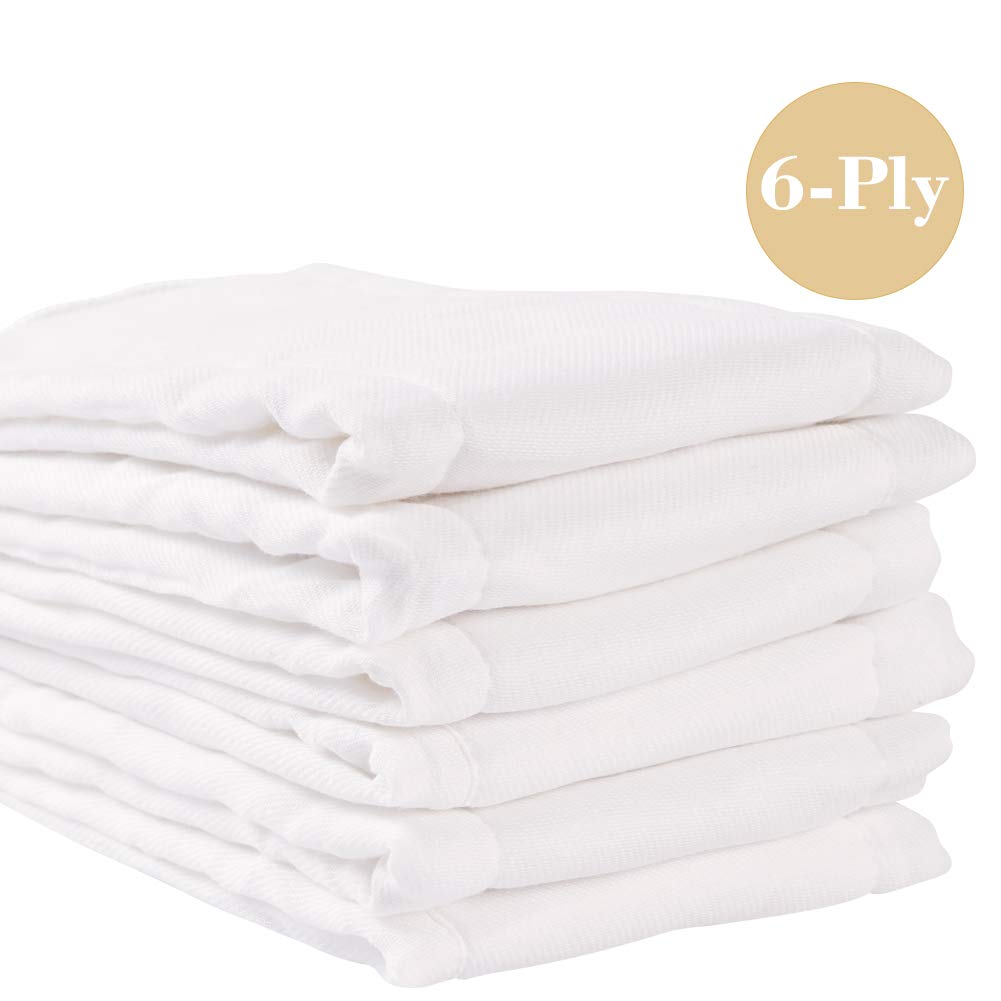 Fasoar Cotton Prefold Cloth Diapers: 100% Unbleached Purity