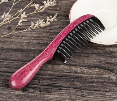 Handmade Buffalo Horn & Sandalwood Anti-Static Combs, 2-Pack – Myhsmooth