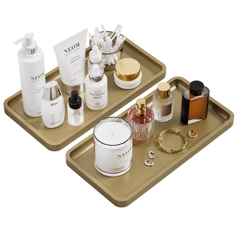 Sustainable Bamboo Bathroom Vanity Tray: Sleek Countertop Organizer