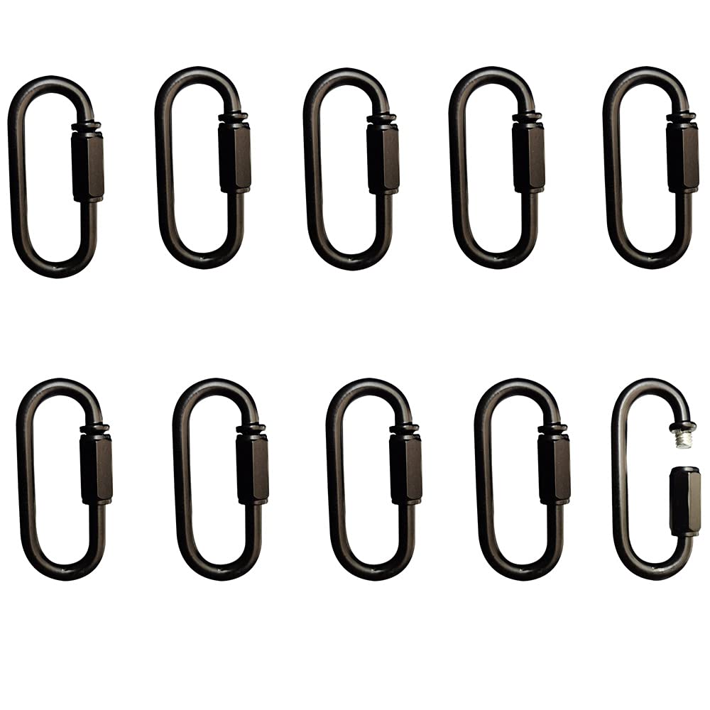 CUFEAL Heavy Duty Quick Links: M4 Chain Locking 10-Pack