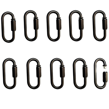 CUFEAL Heavy Duty Quick Links: M4 Chain Locking 10-Pack