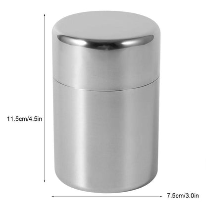 Plastic-Free Stainless Steel Tea Canister, Double Lid, 550 ml – AUNMAS