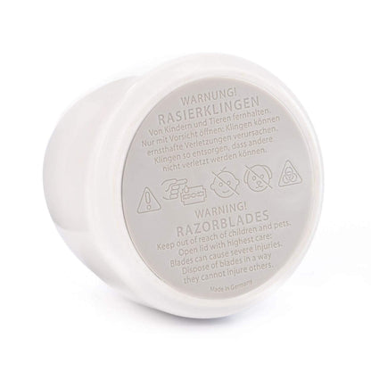 MÜHLE Porcelain Blade Bank: Elegant White Razor Blade Collector