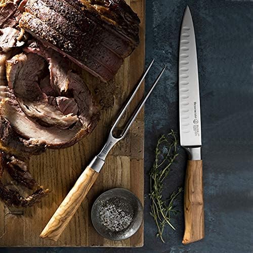 Messermeister Oliva Elite Carving Set (8" Knife & 6" Fork)