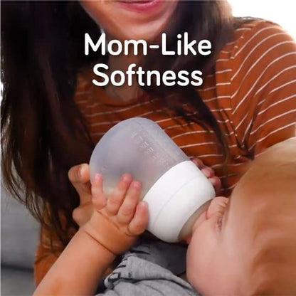 Nanobebe Flexy 9oz Silicone Baby Bottles with Anti-Colic Venting (3-Pack)