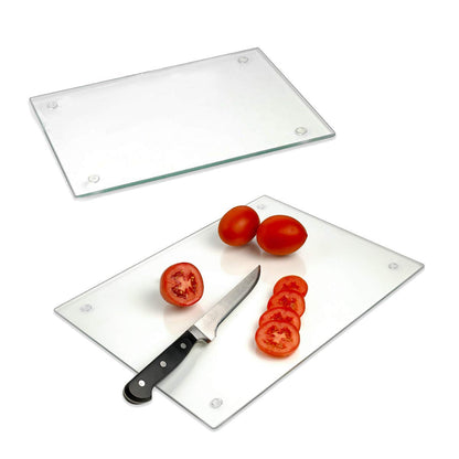 Non-Toxic Tempered Glass Serving Board & Trivet