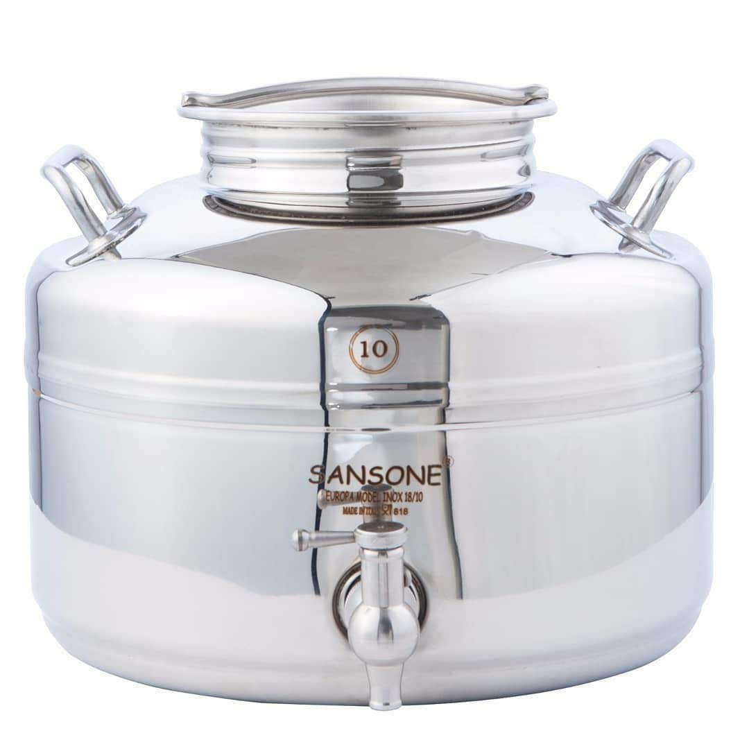 Plastic-Free Stainless Steel Water Dispenser, 100L – Sansone Fusti