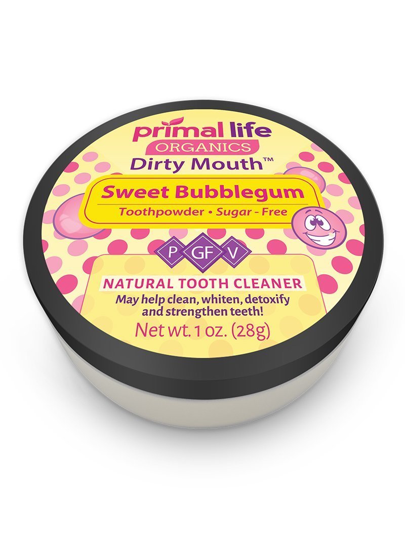 Fluoride-Free Remineralizing Tooth Powder, Bubblegum – Primal Life Organics