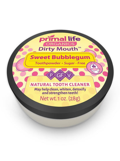 Fluoride-Free Remineralizing Tooth Powder, Bubblegum – Primal Life Organics