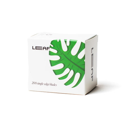 Leaf Shave Single-Edge Safety Razor Blades: 50 Count Platinum-Coated