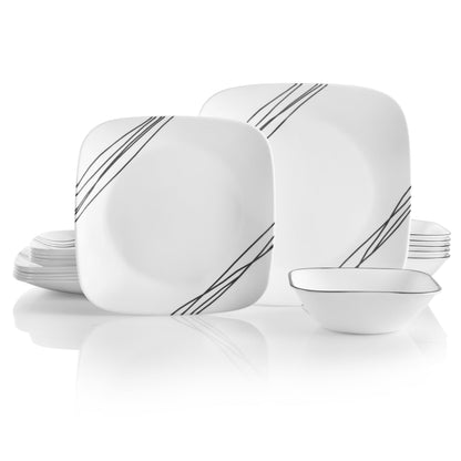 Non-Toxic Glass Dinnerware Set, Service for 6 – Corelle Wandering Grove
