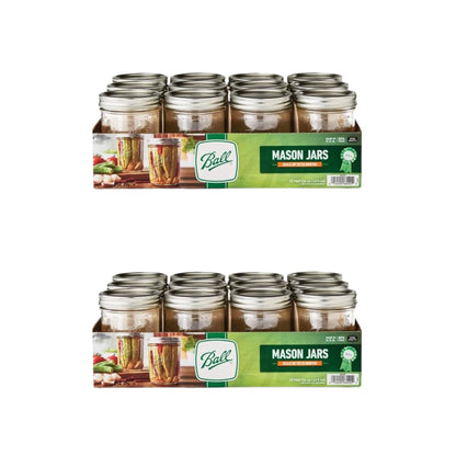 Quilted Glass Jelly Jars, 8 oz, BPA-Free, 12-Count - Ball