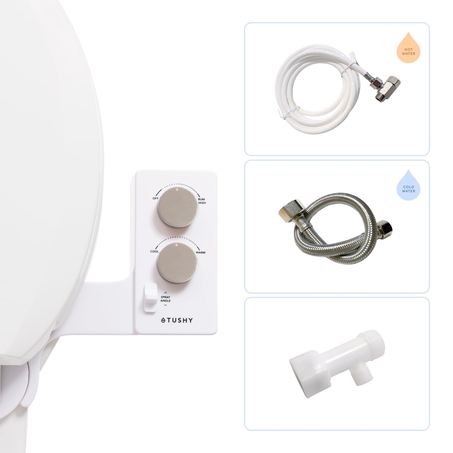 TUSHY 3.0 Spa Bidet Attachment: Cool to Warm Water Cleaning