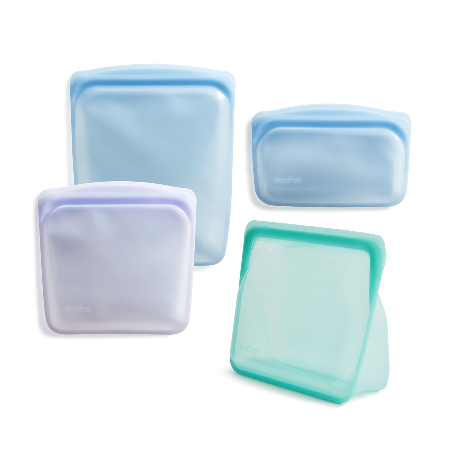 Reusable Silicone Food Storage Bags, Rainbow 4-Pack – Stasher