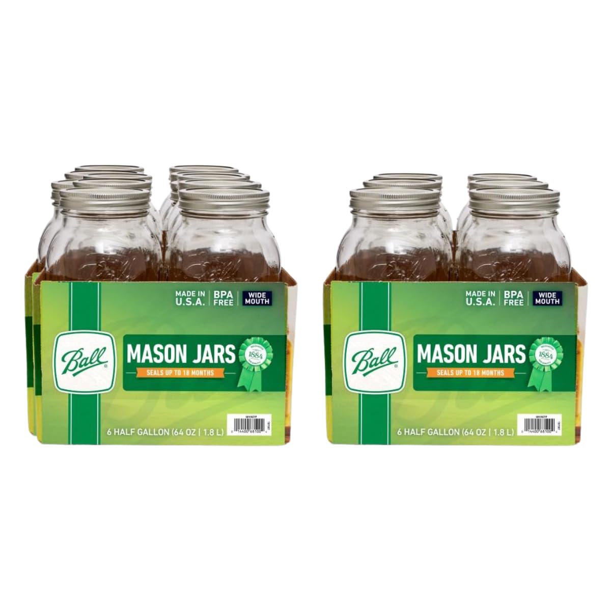 Quilted Glass Jelly Jars, 8 oz, BPA-Free, 12-Count - Ball