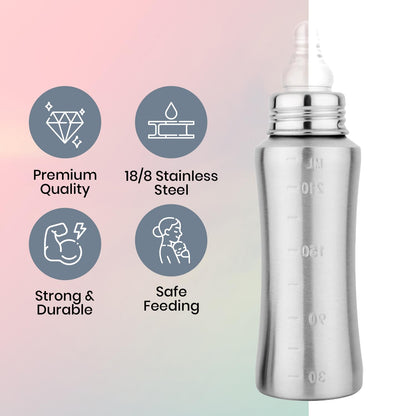 Bon aPetite 250ML Stainless Steel Baby Feeding Bottle