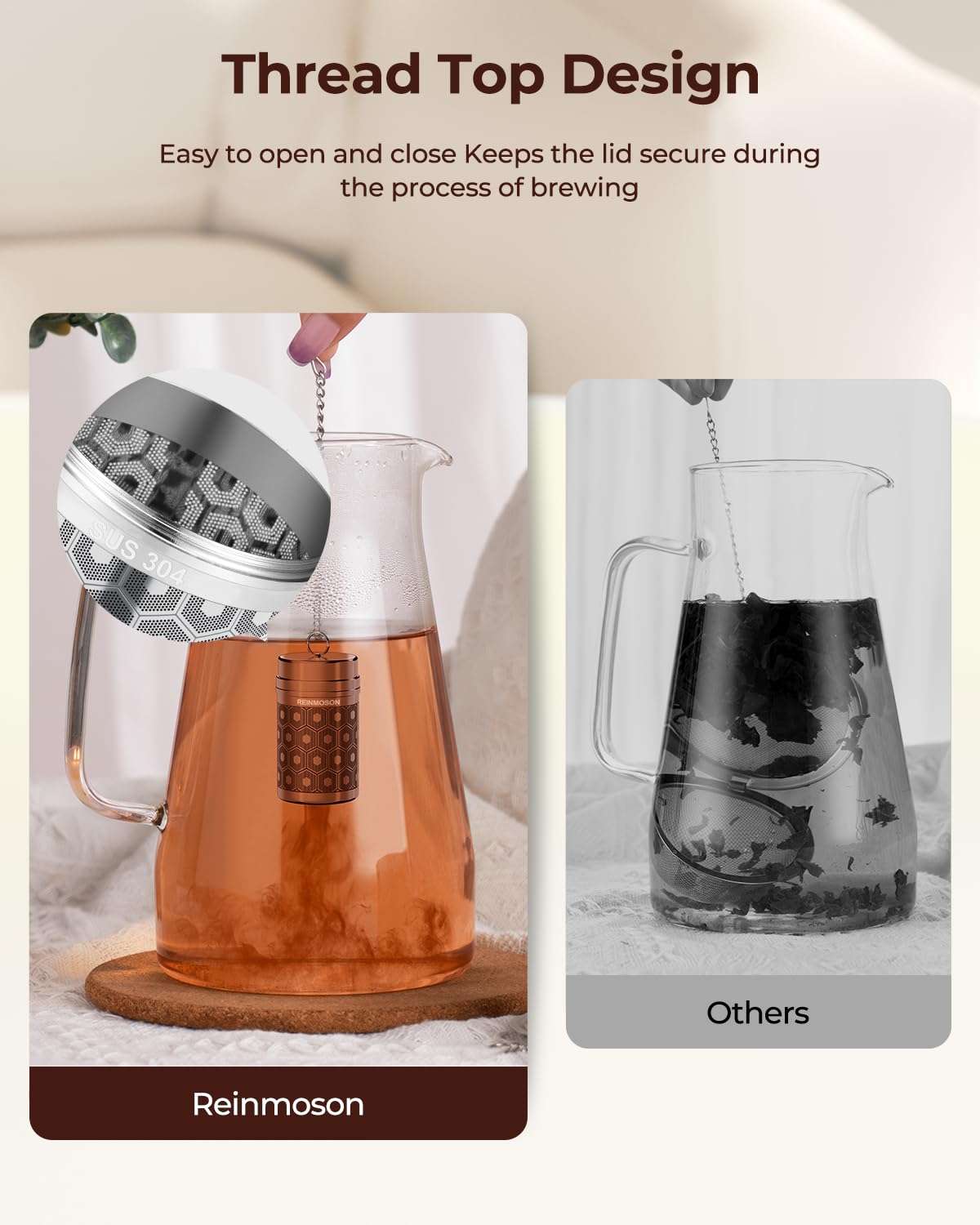 Microplastic-Free 304 Stainless Steel Tea & Spice Infuser – Reinmoson
