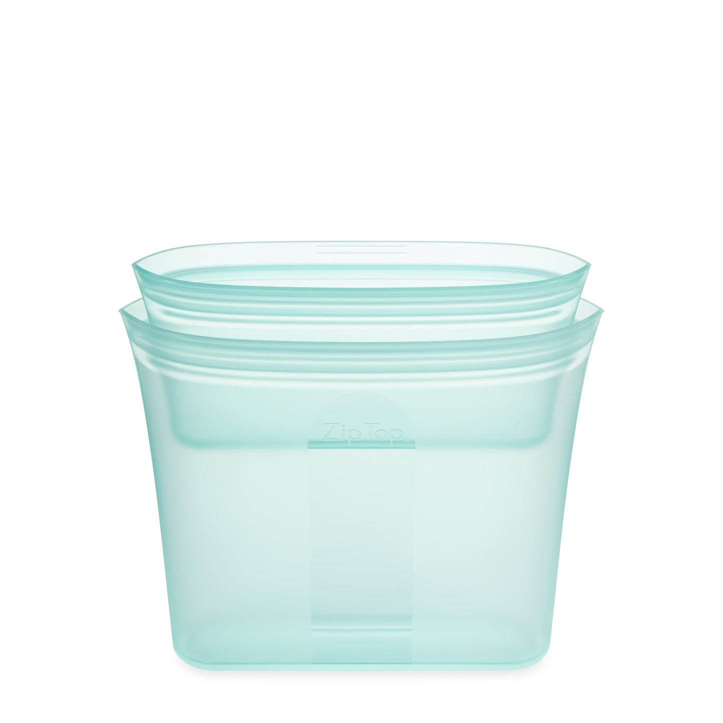 Reusable Silicone Bags, Stand-Up Zip Seal, 2-Bag Set - Zip Top