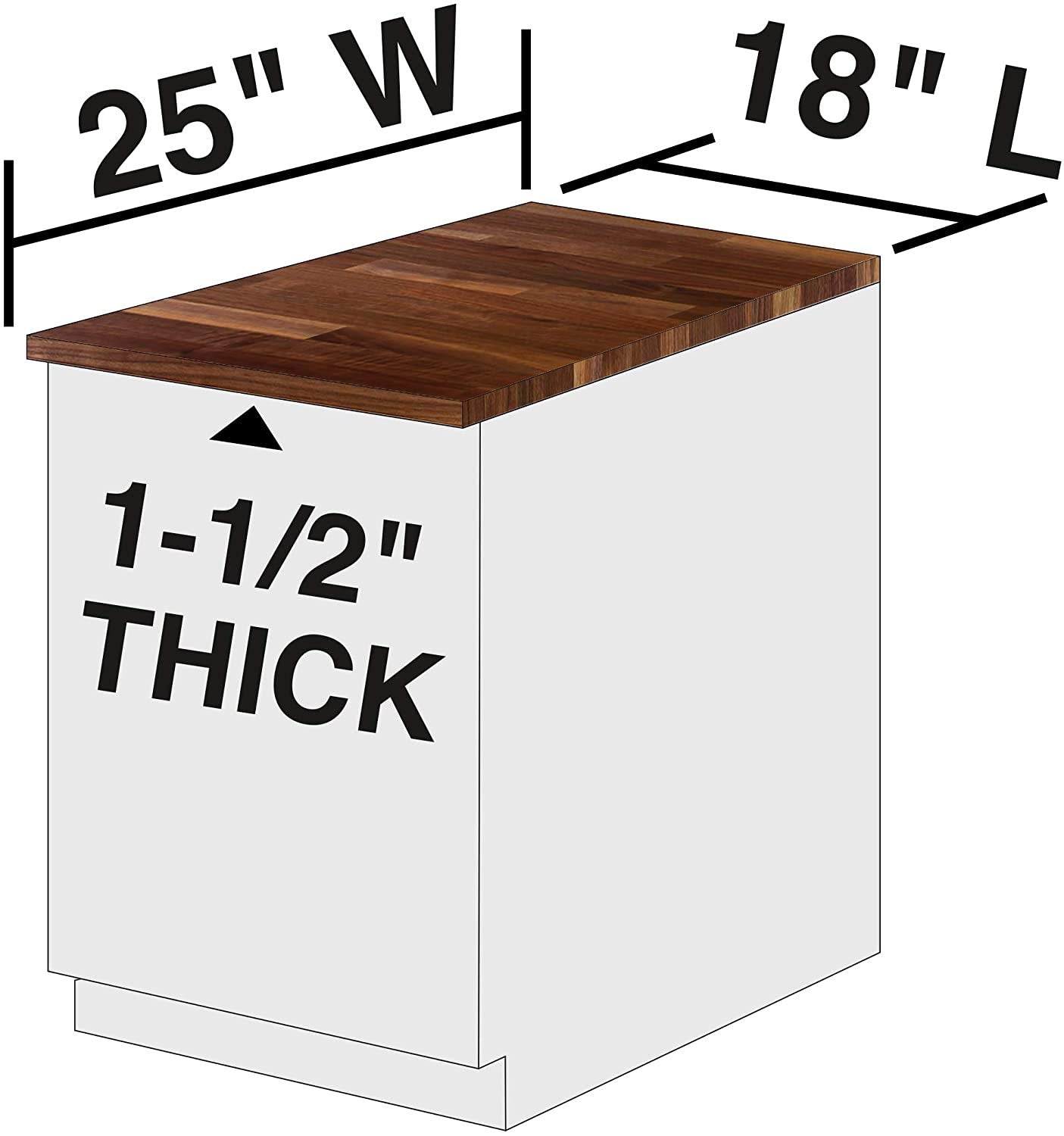 Non-Toxic Walnut Edge-Grain Butcher Block, 18x25, USA – John Boos