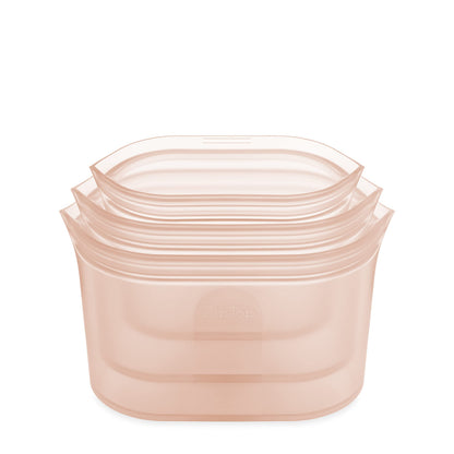 Reusable Silicone Bags, Stand-Up Zip Seal, 2-Bag Set - Zip Top