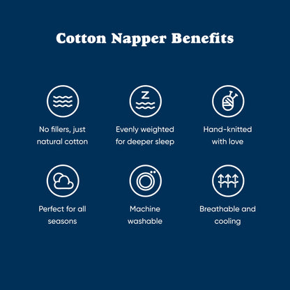 Toxin-Free Sleep: Bearaby Organic Cotton 100% Hand-Knit Weighted Blanket, Non-Toxic