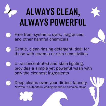 Molly’s Suds Original Laundry Detergent Powder, Chemical-Free Deep Clean for Sensitive Skin