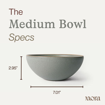 Lead-Free Ceramic Bowls, Lab-Tested – Mora (Set of 4, 28oz)